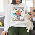 Retro Teaching Is My Superpower Apple Teacher Appreciation Women Crewneck Sweatshirt, gift for family, gift for coworker Retro Teaching Is My Superpower Apple Teacher Appreciation Women Crewneck Sweatshirt, gift for family, gift for coworker