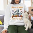 Science Is Magic Halloween Skeleton Students Teacher Women Crewneck Sweatshirt, Science Teacher Sweatshirts, gift for family, gift for coworker