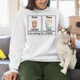 Special Education Teacher First Then Visual I Am Working For Men Women Girls Kids Women Crewneck Sweatshirt, gift for family, gift for coworker