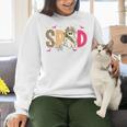 Sped Teacher Halloween Ghost Special Education Preppy Fall Women Crewneck Sweatshirt, gift for family, gift for coworker Sped Teacher Halloween Ghost Special Education Preppy Fall Women Crewneck Sweatshirt, gift for family, gift for coworker