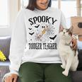 Spooky Toddler Teacher Halloween School Women Crewneck Sweatshirt, gift for family, gift for coworker Spooky Toddler Teacher Halloween School Women Crewneck Sweatshirt, gift for family, gift for coworker