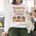 Teach Thanksgiving Teacher Thankful For My 1st Grade Turkeys Women Crewneck Sweatshirt, gift for family, gift for coworker Teach Thanksgiving Teacher Thankful For My 1st Grade Turkeys Women Crewneck Sweatshirt, gift for family, gift for coworker