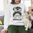 Teacher Para Life Tee Paraprofessional Cute Messy Bun Women Crewneck Sweatshirt, gift for family, gift for coworker