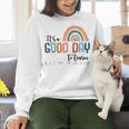Teacher Of Visually Impaired Braille A Good Day To Learn Women Crewneck Sweatshirt, gift for family, gift for coworker