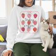 Teaching Is My Jam Teacher Team Crew Cute Strawberry Girls Women Crewneck Sweatshirt, gift for family, gift for coworker