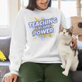TEACHING IS MY SUPER POWER Teacher Appreciation Women Crewneck Sweatshirt, Super Teacher Sweatshirts, gift for family, gift for coworker TEACHING IS MY SUPER POWER Teacher Appreciation Women Crewneck Sweatshirt, Super Teacher Sweatshirts, gift for family, gift for coworker