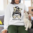 History Teacher Messy Bun Life Hair Glasses Women Crewneck Sweatshirt, History Teacher Sweatshirts, gift for family, gift for coworker History Teacher Messy Bun Life Hair Glasses Women Crewneck Sweatshirt, History Teacher Sweatshirts, gift for family, gift for coworker