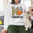 Unity Day K Is For Kindness Anti Bullying Orange Teacher Men Women Kids Women Crewneck Sweatshirt, gift for family, gift for coworker Unity Day K Is For Kindness Anti Bullying Orange Teacher Men Women Kids Women Crewneck Sweatshirt, gift for family, gift for coworker