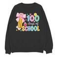 100 Days Of School Preppy 100th Day Of School Teachers Girls Women Crewneck Sweatshirt, novelty gifts, funny gifts 100 Days Of School Preppy 100th Day Of School Teachers Girls Women Crewneck Sweatshirt, novelty gifts, funny gifts