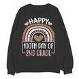 100th Day Of 2nd Grade 100 Days Of School Teacher Women Crewneck Sweatshirt, novelty gifts, funny gifts