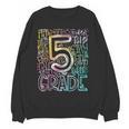 5th Grade Typography Team Fifth Grade Teacher Back To School Women Crewneck Sweatshirt, novelty gifts, funny gifts