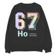 67 Ho Holmium Science Teacher Elements Table Six Seven Meme Women Crewneck Sweatshirt, novelty gifts, funny gifts