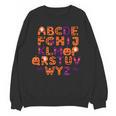 ABCs Learning Kindergarten Teacher Halloween Alphabet Women Crewneck Sweatshirt, novelty gifts, funny gifts