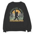 Adventure Awaits Bigfoot Teacher Kindergarten Back To School Women Crewneck Sweatshirt, novelty gifts, funny gifts