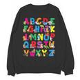 Alphabet Animals ABCs Zoo Kids Boys Girls Teacher Women Crewneck Sweatshirt, novelty gifts, funny gifts