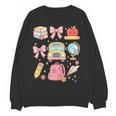 Back To School Coquette Teacher Women Girl Kindergarten PreK Women Crewneck Sweatshirt, novelty gifts, funny gifts Back To School Coquette Teacher Women Girl Kindergarten PreK Women Crewneck Sweatshirt, novelty gifts, funny gifts