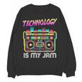 Back To School Retro Technology Is My Jam 80's Teacher Women Crewneck Sweatshirt, novelty gifts, funny gifts Back To School Retro Technology Is My Jam 80's Teacher Women Crewneck Sweatshirt, novelty gifts, funny gifts