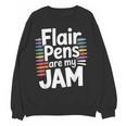Back To School Teacher Flair Pens Are My Jam Women Crewneck Sweatshirt, novelty gifts, funny gifts Back To School Teacher Flair Pens Are My Jam Women Crewneck Sweatshirt, novelty gifts, funny gifts