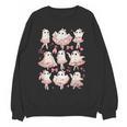 Ballet Ghost Ballet Dancer Spooky Dance Halloween Teacher Women Crewneck Sweatshirt, novelty gifts, funny gifts