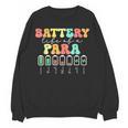 Battery Life Of A Para SPED Parapro Teacher Squad Women Crewneck Sweatshirt, novelty gifts, funny gifts