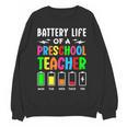 Battery Life Of a Preschool School Teacher School Week Women Crewneck Sweatshirt, novelty gifts, funny gifts Battery Life Of a Preschool School Teacher School Week Women Crewneck Sweatshirt, novelty gifts, funny gifts