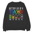 Battery Life Of A Teacher School Teacher Appreciation Women Crewneck Sweatshirt, novelty gifts, funny gifts Battery Life Of A Teacher School Teacher Appreciation Women Crewneck Sweatshirt, novelty gifts, funny gifts