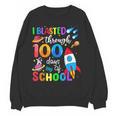 I Blasted Through 100 Days Of School 100th Day Teacher Kids Women Crewneck Sweatshirt, novelty gifts, funny gifts