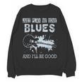 Blues Music Band Lover Vintage Guitar Teacher Blues Women Crewneck Sweatshirt, novelty gifts, funny gifts