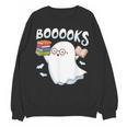 Books Halloween Librarian Teacher Reader Reading Book Lover Women Crewneck Sweatshirt, novelty gifts, funny gifts
