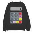 Calculator Math Teacher Halloween Costumes Women Men Adults Women Crewneck Sweatshirt, novelty gifts, funny gifts