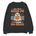 You Can't Scare Me I Teach 5th Grade Retro Teacher Halloween Women Crewneck Sweatshirt, novelty gifts, funny gifts You Can't Scare Me I Teach 5th Grade Retro Teacher Halloween Women Crewneck Sweatshirt, novelty gifts, funny gifts