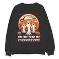 You Can't Scare Me I Teach Middle School Teacher Halloween Women Crewneck Sweatshirt, novelty gifts, funny gifts