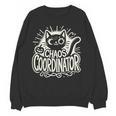 Cat Chaos Coordinator For Women Mom Halloween Teacher Women Crewneck Sweatshirt, novelty gifts, funny gifts