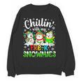 Chillin With My Pre-K Snowmies Christmas Teacher Xmas Women Crewneck Sweatshirt, novelty gifts, funny gifts