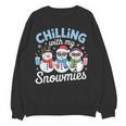 Chillin With My Snowmie Women Christmas Snowman Teacher Snow Women Crewneck Sweatshirt, novelty gifts, funny gifts Chillin With My Snowmie Women Christmas Snowman Teacher Snow Women Crewneck Sweatshirt, novelty gifts, funny gifts
