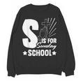 Christian Teacher S Is For Sunday School Essentials Women Crewneck Sweatshirt, novelty gifts, funny gifts Christian Teacher S Is For Sunday School Essentials Women Crewneck Sweatshirt, novelty gifts, funny gifts