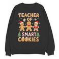 Christmas Teacher Of Smart Cookies Gingerbread Man Teaching Women Crewneck Sweatshirt, novelty gifts, funny gifts Christmas Teacher Of Smart Cookies Gingerbread Man Teaching Women Crewneck Sweatshirt, novelty gifts, funny gifts