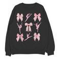 Coquette Bow Ballet Dance Teacher Coquette Women Dancing Women Crewneck Sweatshirt, novelty gifts, funny gifts