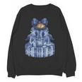Coquette Bow Book Tree Merry Christmas Xmas Teacher Holiday Women Crewneck Sweatshirt, novelty gifts, funny gifts