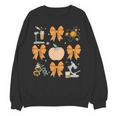 Coquette Bow Fall Science Teacher Stem Teacher Thanksgiving Women Crewneck Sweatshirt, novelty gifts, funny gifts
