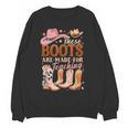 Cowboy Teacher These Boots Are Made-For Teaching School Women Crewneck Sweatshirt, novelty gifts, funny gifts Cowboy Teacher These Boots Are Made-For Teaching School Women Crewneck Sweatshirt, novelty gifts, funny gifts