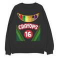 Crayon Box Fun Teacher Student Crayon Squad Halloween 2023 Women Crewneck Sweatshirt, novelty gifts, funny gifts