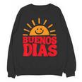 Cute Bilingual Spanish Teacher Buenos Dias Sunshine Women Crewneck Sweatshirt, novelty gifts, funny gifts