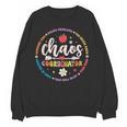 Cute Chaos Coordinator Teacher First Day Of School Women Crewneck Sweatshirt, novelty gifts, funny gifts Cute Chaos Coordinator Teacher First Day Of School Women Crewneck Sweatshirt, novelty gifts, funny gifts