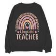 Cute Daycare Teacher Rainbow Leopard Print Childcare Worker Women Crewneck Sweatshirt, novelty gifts, funny gifts Cute Daycare Teacher Rainbow Leopard Print Childcare Worker Women Crewneck Sweatshirt, novelty gifts, funny gifts