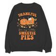 Cute Thanksgiving Teacher Thankful For My Sweetie Pies Mom Women Crewneck Sweatshirt, novelty gifts, funny gifts Cute Thanksgiving Teacher Thankful For My Sweetie Pies Mom Women Crewneck Sweatshirt, novelty gifts, funny gifts