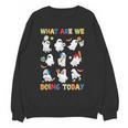 What Are We Doing Today Ghost PE Teacher Team Halloween Women Crewneck Sweatshirt, novelty gifts, funny gifts What Are We Doing Today Ghost PE Teacher Team Halloween Women Crewneck Sweatshirt, novelty gifts, funny gifts