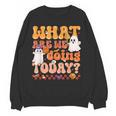 What Are We Doing Today Halloween PE Spooky Teacher Women Crewneck Sweatshirt, novelty gifts, funny gifts