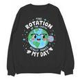 Earth Day Rotation Of The Earth Makes My Day Science Teacher Women Crewneck Sweatshirt, novelty gifts, funny gifts