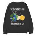 Earth Rotation Earth Day Science Teacher Kids Women Women Crewneck Sweatshirt, novelty gifts, funny gifts